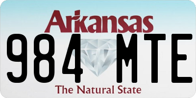 AR license plate 984MTE