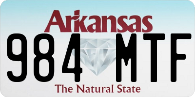 AR license plate 984MTF