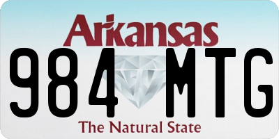 AR license plate 984MTG