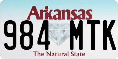 AR license plate 984MTK