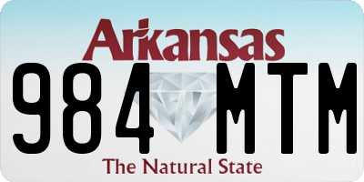 AR license plate 984MTM