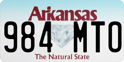 AR license plate 984MTO