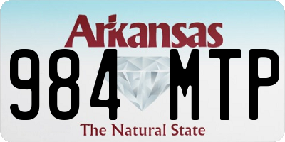 AR license plate 984MTP