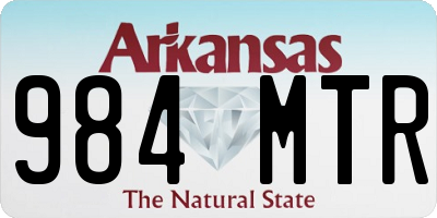 AR license plate 984MTR