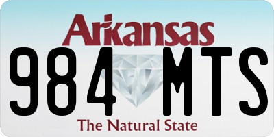 AR license plate 984MTS