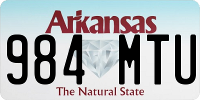 AR license plate 984MTU