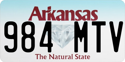 AR license plate 984MTV