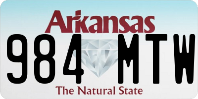AR license plate 984MTW