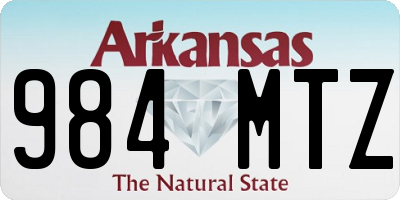 AR license plate 984MTZ
