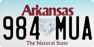 AR license plate 984MUA