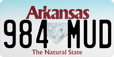 AR license plate 984MUD