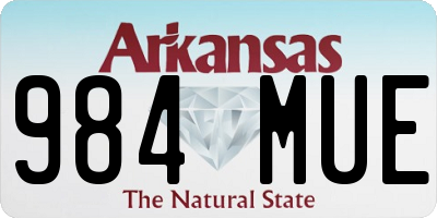 AR license plate 984MUE