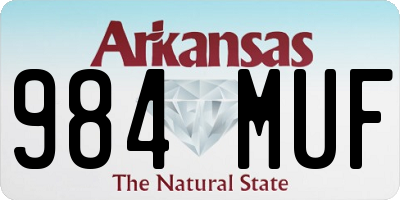AR license plate 984MUF