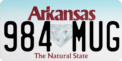 AR license plate 984MUG