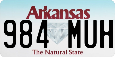 AR license plate 984MUH