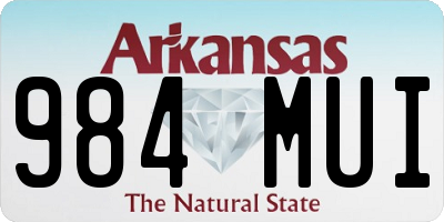 AR license plate 984MUI