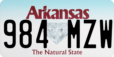AR license plate 984MZW