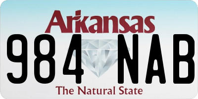 AR license plate 984NAB