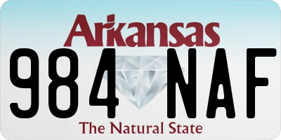 AR license plate 984NAF