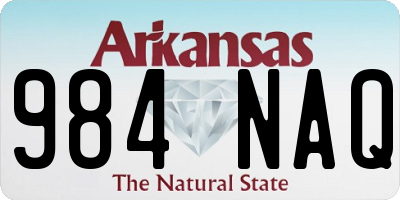 AR license plate 984NAQ