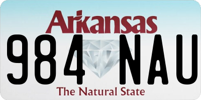 AR license plate 984NAU