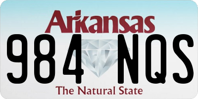 AR license plate 984NQS