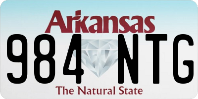 AR license plate 984NTG