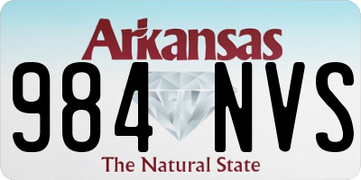 AR license plate 984NVS