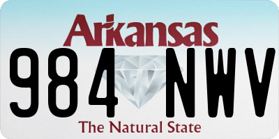 AR license plate 984NWV