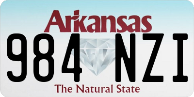 AR license plate 984NZI