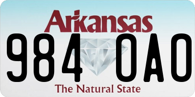 AR license plate 984OAO