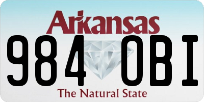 AR license plate 984OBI