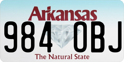 AR license plate 984OBJ