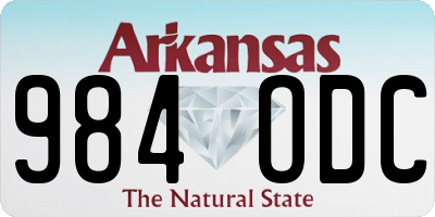 AR license plate 984ODC