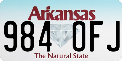 AR license plate 984OFJ