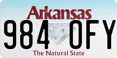 AR license plate 984OFY