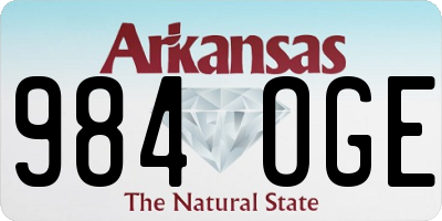 AR license plate 984OGE