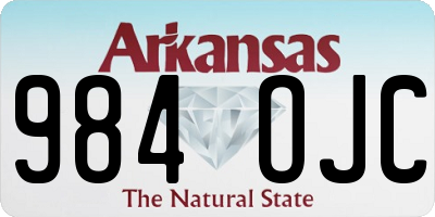 AR license plate 984OJC