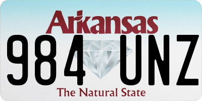 AR license plate 984UNZ