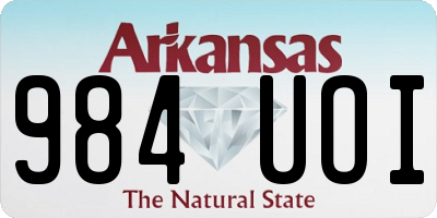 AR license plate 984UOI
