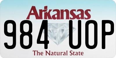 AR license plate 984UOP