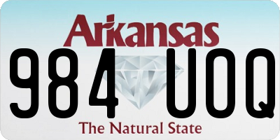 AR license plate 984UOQ
