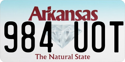 AR license plate 984UOT