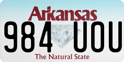 AR license plate 984UOU