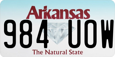 AR license plate 984UOW