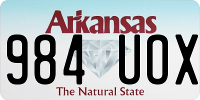 AR license plate 984UOX