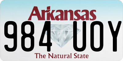 AR license plate 984UOY