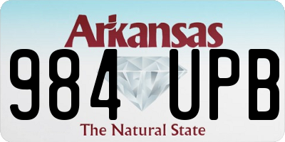 AR license plate 984UPB