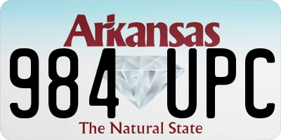 AR license plate 984UPC