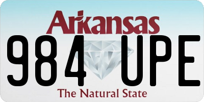AR license plate 984UPE